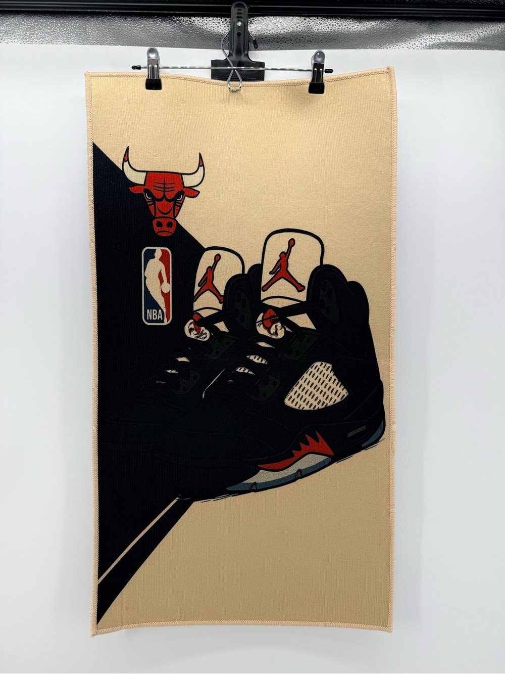 Chicago Bulls Jordan Sneaker Rug 30x17 Basketball Sneakerhead Wall Decor